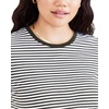 image:imageDockers Womens Slim Fit Cotton Slub Jersey Favorite Crew TShirtForest Night Stripe