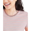 image:imageDockers Womens Slim Fit Cotton Slub Jersey Favorite Crew TShirtLucent White Stripe