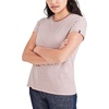 image:imageDockers Womens Slim Fit Cotton Slub Jersey Favorite Crew TShirtLucent White Stripe