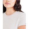 image:imageDockers Womens Slim Fit Cotton Slub Jersey Favorite Crew TShirtSahara Khaki Stripe