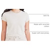image:imageDockers Womens Slim Fit Cotton Slub Jersey Favorite Crew TShirtSahara Khaki Stripe