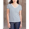 image:imageDockers Womens Slim Fit Short Sleeve Favorite VNeck Tee ShirtBlue Fusion Stripe