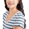 image:imageDockers Womens Slim Fit Short Sleeve Favorite VNeck Tee ShirtBlue Fusion Stripe