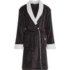 image:imageDOCKERS Mens Bath Robe for Men Plush Sherpa Shower Robe with PocketsBlack