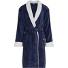 image:imageDOCKERS Mens Bath Robe for Men Plush Sherpa Shower Robe with PocketsNavy