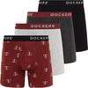 image:imageDOCKERS Mens Stretch Boxer Brief Underwear Stretch Cotton Underwear 4 PackAnchor 1  Black  Heather Navy  Heather Grey