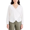 image:imageDOCKERS Womens Regular Fit Long Sleeve Flowy Blouse ShirtAva Egret White Poplin