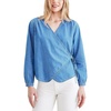 image:imageDOCKERS Womens Regular Fit Long Sleeve Flowy Blouse ShirtCoronado Light Blue Rinse Twill