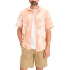 Laine Slub Peach Bloom Print