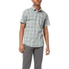 image:imageDockers Mens Regular Fit Short Sleeve Casual Shirt Standard and Big amp TallWet Stone Plaid