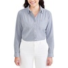 image:imageDockers Womens Regular Favorite Long Sleeve Collared ShirtAva Oceanblue  Plaid Poplin