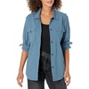image:imageDockers Womens Relaxed Fit Long Sleeve Shirt JacketNew Blue Fusion Canvas