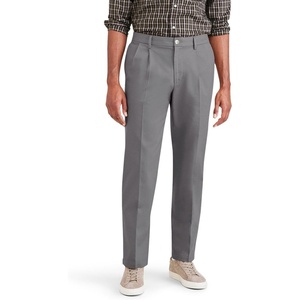 image:imageClassic Fit Signature Iron Free Khaki with Stain Defender Pants  Pleated Regular and Big amp TallBurma Grey