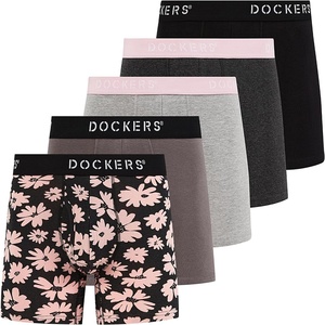 image:imageDOCKERS Mens Boxer Briefs Breathable Cotton Underwear for Men Pack of 5Castlerock  Heather Charcoal  Valentines Floral 1  Heather Grey  Black