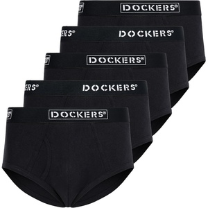 image:imageDOCKERS Mens Underwear Pack of 5 Mens Briefs Underwear for Men Soft CottonBlack