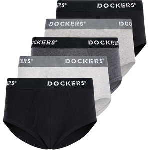 image:imageDOCKERS Mens Underwear Pack of 5 Mens Briefs Underwear for Men Soft CottonBlack grey charcoal