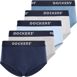 image:imageDOCKERS Mens Underwear Pack of 5 Mens Briefs Underwear for Men Soft CottonBlue gray