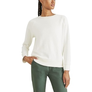 image:imageDOCKERS Womens Dockers Womens Classic Fit Brushed Terry Icon SweatshirtEgret Cream