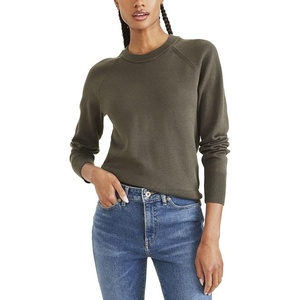 image:imageDOCKERS Womens Dockers Womens Crewneck Sweater Regular FitChimera Green