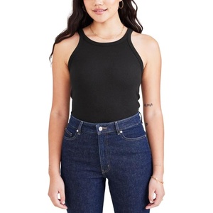 image:imageDOCKERS Womens Slim Favorite Knit Tank Top ShirtBeautiful Black Rib