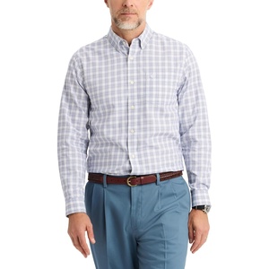 image:imageDockers Mens Classic Fit Long Sleeve Signature Iron Free Shirt with Stain DefenderBurwell Lucent White Plaid