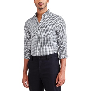 image:imageDockers Mens Classic Fit Long Sleeve Signature Iron Free Shirt with Stain DefenderNavy Blazer Plaid