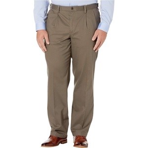 image:imageDockers Mens Classic Fit Signature Lux Cotton Stretch PantsPleated Regular and Big amp TallDark Pebble