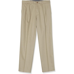 image:imageDockers Mens Classic Fit Signature Lux Cotton Stretch PantsPleated Regular and Big amp TallTimberwolf Stretch