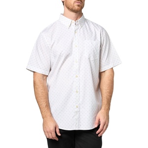 image:imageDockers Mens Dockers Mens Signature Shirt Short Sleeve Classic Fit with Stain DefenderDawn Bel Air Blue Print
