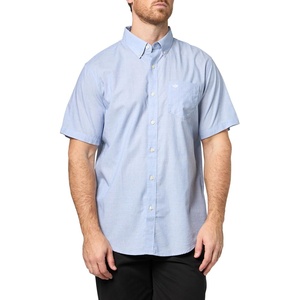 image:imageDockers Mens Dockers Mens Signature Shirt Short Sleeve Classic Fit with Stain DefenderEnd on End Delft