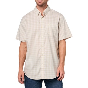 image:imageDockers Mens Dockers Mens Signature Shirt Short Sleeve Classic Fit with Stain DefenderGrit Plaid