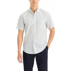 image:imageDockers Mens Dockers Mens Signature Shirt Short Sleeve Classic Fit with Stain DefenderKittridge Lucent White Plaid