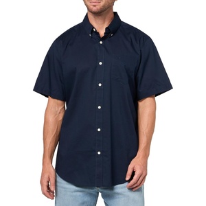 image:imageDockers Mens Dockers Mens Signature Shirt Short Sleeve Classic Fit with Stain DefenderNavy Blazer