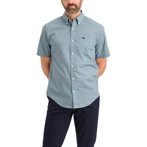 image:imageDockers Mens Dockers Mens Signature Shirt Short Sleeve Classic Fit with Stain DefenderSerra Tourmaline Print