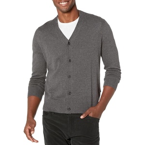 image:imageDockers Mens Regular Fit Long Sleeve Cardigan SweaterDark Grey Heather