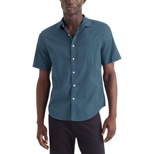image:imageDockers Mens Regular Fit Short Sleeve Casual Shirt Standard and Big amp TallIndian Teal