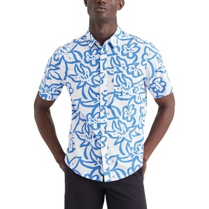 image:imageDockers Mens Regular Fit Short Sleeve Casual Shirt Standard and Big amp TallLagoon Ceramic Blue