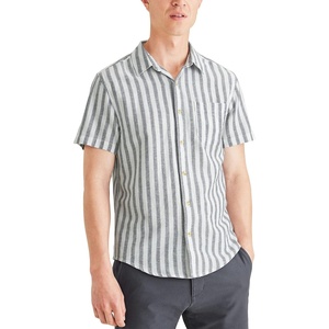 image:imageDockers Mens Regular Fit Short Sleeve Casual Shirt Standard and Big amp TallLeeward  Harbor Mist Waterless