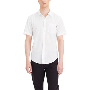 image:imageDockers Mens Regular Fit Short Sleeve Casual Shirt Standard and Big amp TallLucent White