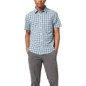 image:imageDockers Mens Regular Fit Short Sleeve Casual Shirt Standard and Big amp TallMeadowbrook Plaid