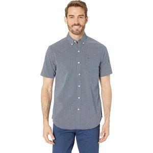 image:imageDockers Mens Regular Fit Short Sleeve Casual Shirt Standard and Big amp TallOcean Blue Print