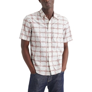 image:imageDockers Mens Regular Fit Short Sleeve Casual Shirt Standard and Big amp TallPink Afterglow Fawn