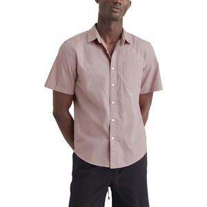 image:imageDockers Mens Regular Fit Short Sleeve Casual Shirt Standard and Big amp TallPink Fawn