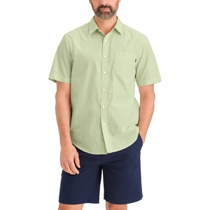 image:imageDockers Mens Regular Fit Short Sleeve Casual Shirt Standard and Big amp TallPoplin Seedling Pattern