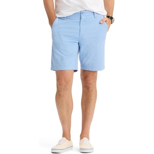 image:imageDockers Mens Straight Fit Supreme Flex Ultimate ShortsMarco Vista Blue Buttercream Stripe