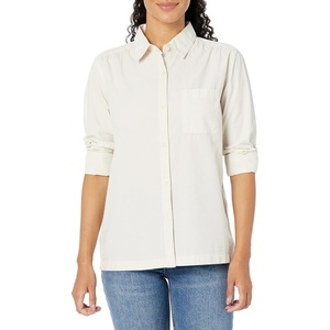 image:imageDockers Womens Regular Favorite Long Sleeve Collared ShirtAva Sahara Khaki Poplin