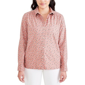 image:imageDockers Womens Regular Favorite Long Sleeve Collared ShirtGoal Egret Twill