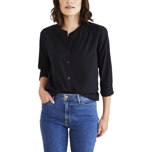 image:imageDockers Womens Regular Fit Long Sleeve Button Down ShirtButton Down ShirtBeautiful Black Poplin