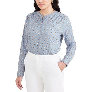 image:imageDockers Womens Regular Fit Long Sleeve Button Down ShirtButton Down ShirtGoal Mountain Creek Blue Twill