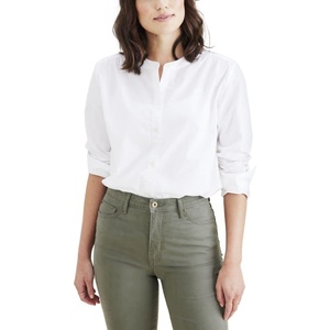 image:imageDockers Womens Regular Fit Long Sleeve Button Down ShirtButton Down ShirtLucent White Poplin